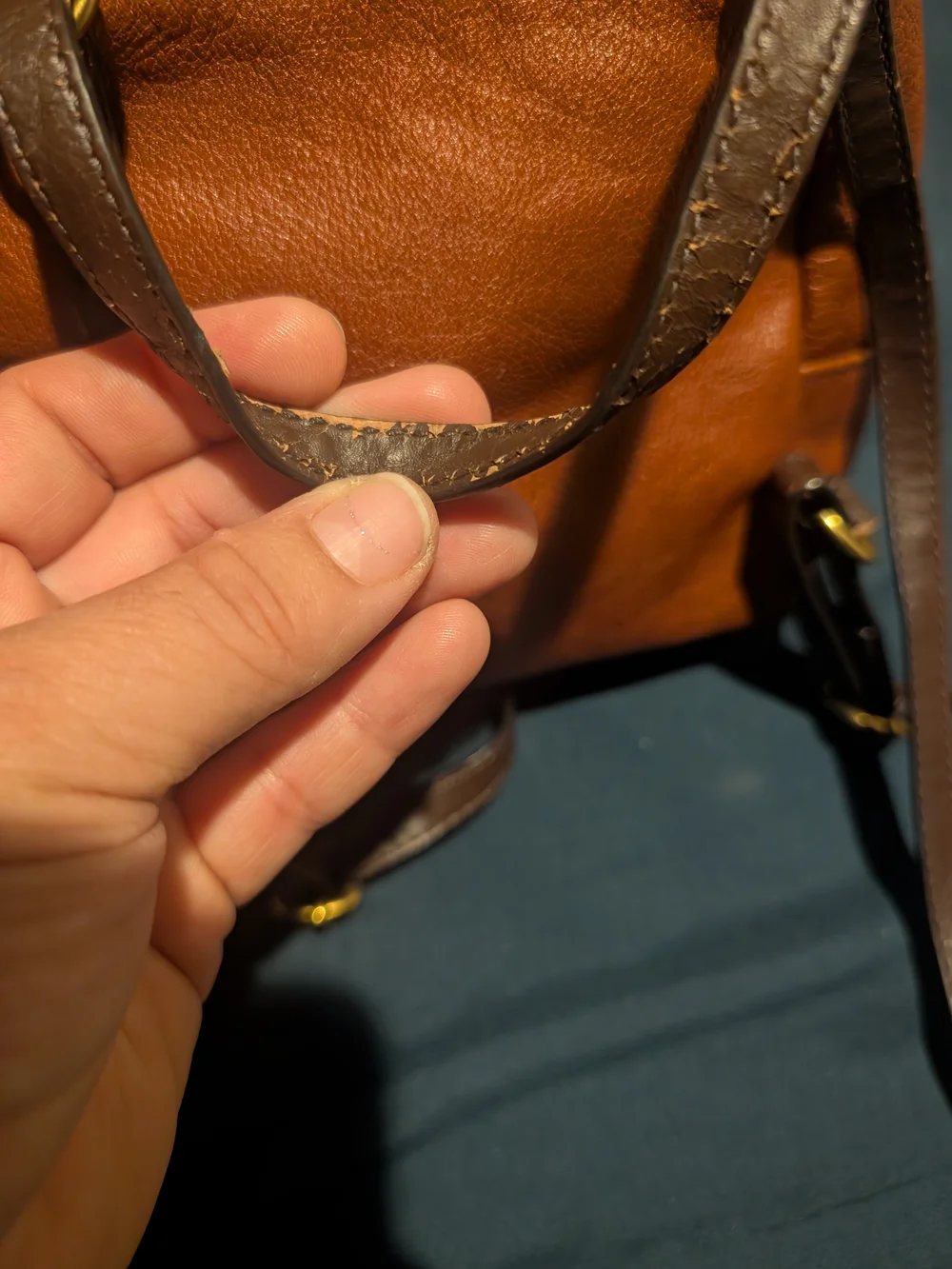 Fossil Women Mini Leather Backpack And Wallet